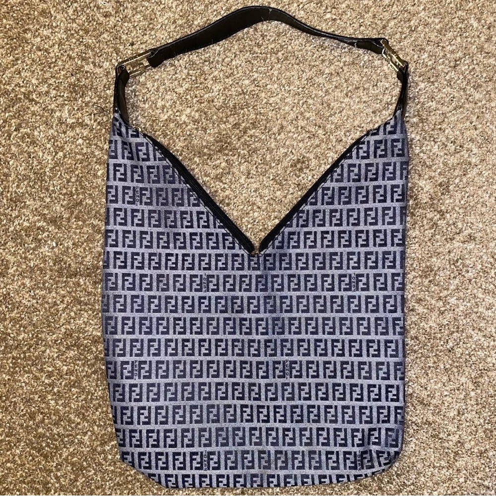 Fendi Zucchino vintage canvas bag purse